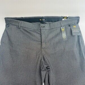 LEE Flex Motion Regular Fit Trouser Mid-Rise Sz 26W Petite Short NWT NEW Plaid